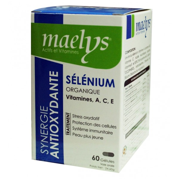 Maelys Sélénium Organique Vitamines A C E 60 Gélules