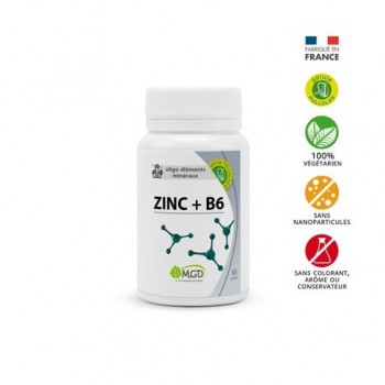 Mgd Nature zinc+ B6 60 Gelules